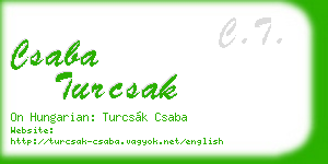 csaba turcsak business card
