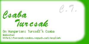 csaba turcsak business card